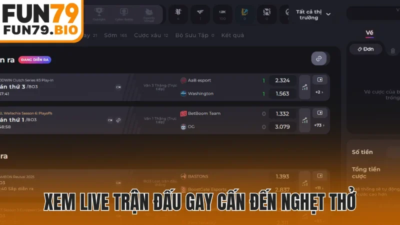 Xem live trận đấu gay cấn đến nghẹt thở